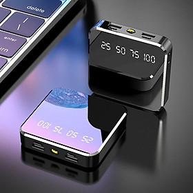Sạc dự phòng mặt kính 20,000mAh , có 2 đèn pin và hiển thị % pin ( Thực 12,000 mAh, Sài được >08 tiếng)
