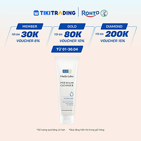 Sữa rửa mặt Hada Labo dưỡng ẩm cao cấp Premium Cleanser Hydrating 100g