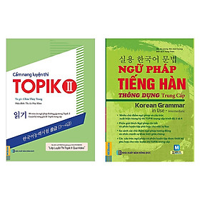 Download sách Combo học tiếng hàn trình độ trung cấp: Ngữ pháp tiếng hàn thông dụng sơ cấp và cẩm nang luyện thi topik 2 tặng sổ tay