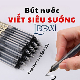 Bút gel viết mượt dạng lỏng mực xanh đỏ đen mực đều văn phòng luyện chữ học tập ngòi nhỏ gọn 0.5mm Legaxi