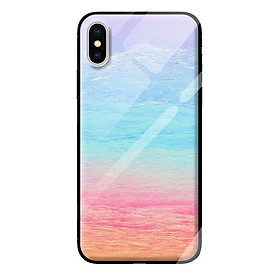 Ốp kính cho iPhone X NỀN ĐÁ HOA 11 - Hàng chính hãng