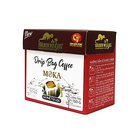 Cà Phê Túi Lọc Moka Nguyên Chất Chồn Vàng Hộp 150Gr - Huca Food