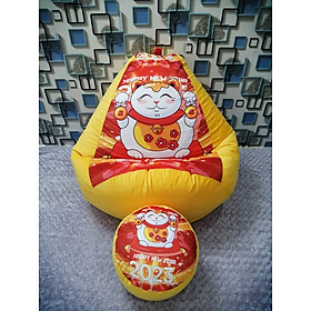 Mua COMBO Bộ Ghế Lười Hạt Xốp 3 Món Cute ( KÈM HẠT XỐP )