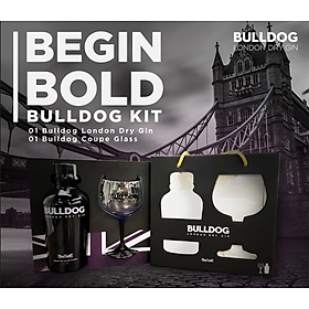 Set Rượu Bulldog London Dry Gin 40% 1x0.75L