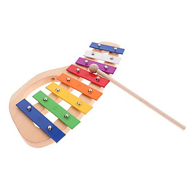 Multi-colored 8-notes Handheld Xylophone Piano Toys Kids Musical Toys Preschool Early Learning Toy Gift