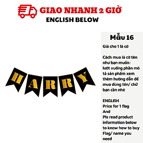 Dây cờ tên nhiều mẫu - Name Bunting cch49