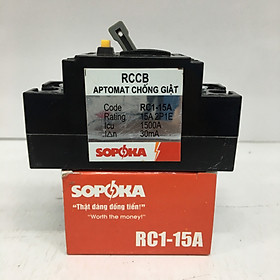 Mua Aptomat chống giật Sopoka RC1-15A