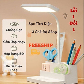 Mua Đèn Học Để Bàn Chống Cận 3 Chế Độ Ánh Sáng - Đèn bàn Led tích điện đa năng hỗ trợ đọc sách  làm việc  trang trí