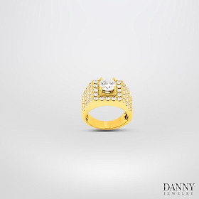 Nhẫn Nam Danny Jewelry Bạc 925 Đính Đá CZ Xi Rhodium/Vàng hồng/Vàng 18k N0092