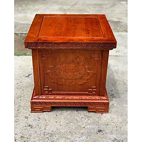 Mua Đôn vuông gỗ hương kê tượng 40x40cm
