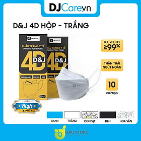 HỘP - D&J Khẩu Trang Y Tế Kháng Khuẩn 4D Tiêu Chuẩn KF94 Chính Hãng Hp 10