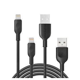 Mua Bộ 2 Cáp Sạc Dành Cho iPhone RAVPower có MFI dài 0.9m&1.8m (LC010) Hàng Chính Hãng