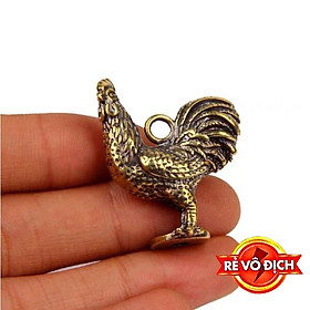 Mua Tượng Gà bằng đồng mini- Trang trí bàn làm việc  phong thủy  móc chìa khóa giá rẻ