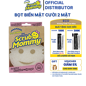 Miếng Chà Rửa Bọt Biển Scrub Mommy Không Nhuộm Màu - Dye Free