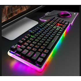 Bàn phím cơ Chơi Game RK918 RGB. Thiết kế đẹp, đèn nền RGB rực rỡ. Có dây, Full size 108 phím. Đủ màu và Switch - Chính Hãng Royal Kludge