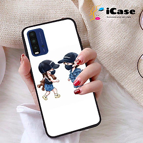 Ốp lưng iCase dành cho Xiaomi Poco M3 chất liệu viền dẻo lưng cứng nhám TPU có hai lỗ xỏ dây đeo in nổi 4D hình bộ sưu tập Chibi 09