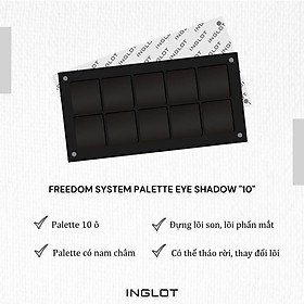 Hộp đựng 10 lõi phấn mắt Freedom System Palette Eye Shadow 