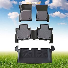 Thảm ô tô sd3 2 lớp dạng lưới lục giác Toyota fortuner 2017+ (màu ghi) bề mặt cao su siêu sạch nhãn hiệu Macsim