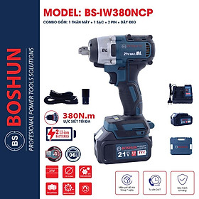 Mua Máy Siết Bulong Boshun BS - IW380NCP 380N.m Bản Mới Siêu Khỏe  Máy Siết Ốc  Máy Vặn Bu Lông Dùng Pin 10 Cell