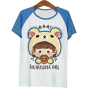 Áo thun tay màu Cô bé Rilakkuma ATCP165
