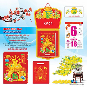 Lịch Tết 2026 - Khánh Lịch Bloc Siêu Đại  20X30Cm (Nhiều Chủ Đề)