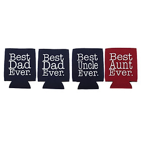 4pcs Beer Can Bottle Cooler Sleeve Wrap Holder Wedding Favor