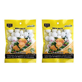 Bộ 2 gói 60 viên băng phiến long não khử mùi,xua đuổi côn trùng 120Gr(Thiên Nhiên)