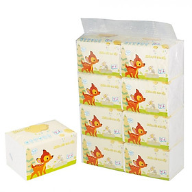 GIẤY RÚT CON NAI MYLAN 3 LỚP MYLAN (465 TỜ/GÓI, 8 GÓI/XÁCH) SIÊU DAI, MỀM MỊN, KHÔNG TAN KHI GẶP NƯỚC