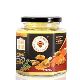 Tinh nghệ nếp vàng Honimore nguyên chất hũ 200g - Tinh bột nghệ nguyên chất