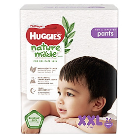 Tã Quần Siêu Cao Cấp Huggies Platinum Nature Made XXL26 26 Miếng