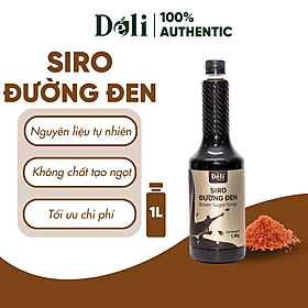 Siro đường đen Déli - 1 lít - đậm đặc, chuyên dùng pha chế trà trái cây, soda