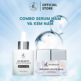 [Mẫu cũ] Bộ 2 sản phẩm Trắng Da Ngừa Nám KN Beauty: Kem dưỡng 10g + Serum 30ml