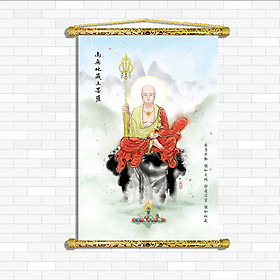 Mua  Tranh Phật Giáo   Địa Tạng Vương Bồ Tát - Chất liệu Vải canvas nẹp sáo gỗ - Có sẵn phụ kiện treo tranh D6205