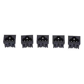 5pcs 250V 10A AC 3Pin Male Snap-In Connector Plug Power Inlet Socket Adapter