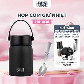 Hộp cơm giữ nhiệt Lebenlang LBL3038, dung tích 700ml, chất liệu inox 304, kèm muỗng - hàng chính hãng