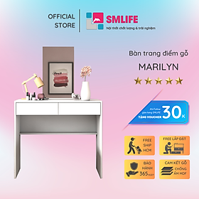 Mua Bàn trang điểm gỗ hiện đại SMLIFE Marilyn | Gỗ MDF dày 17mm chống ẩm | D90xR45xC140cm