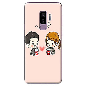 Ốp Lưng Điện Thoại Dành Cho Samsung Galaxy S9 Plus - Anime Couple Uống Trà Sữa