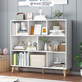 Tủ Sách Gỗ MDF FIVO FB60 (100 x 24 x 107cm) Thiết Kế Hiện Đại (Có Kèm Tấm Lưng) - Hàng Chính Hãng