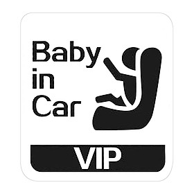 Tem Decal Baby In The Car Dán Đuôi Xe H40312