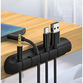 Phụ kiện giữ dây cáp sạc Giá Silicon mini cố định dây cáp sạc cho các thiết bị điện tử trên bàn làm việc - Hàng Chính Hãng