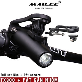Đèn Xe đạp TX300 300 lumens chiếu sáng mạnh chất liệu Nhôm, sạc USB 2200mAh đi đêm chiếu sáng TW (không kèm pát treo ngược) - Mai Lee