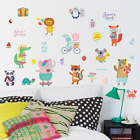 Decal dán tường hoạt hình summer day ZOOYOO SK7151