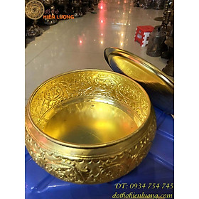 Mua Cơi Đựng Trầu Hoa Văn Bằng Đồng 17cm