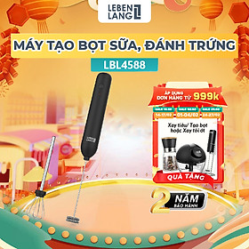 Máy đánh trứng, máy đánh bọt cafe cầm tay mini Lebenlang LBL4588, 2 tốc độ, sạc pin usb tiện dụng - hàng chính hãng