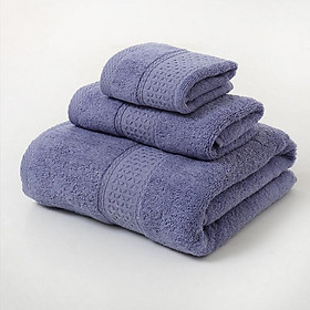 Bộ 3 khăn tắm gia đình, dệt bằng sợi Cotton 100%