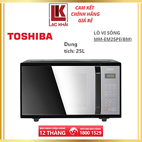 Hình ảnh Lò vi sóng mặt gương Toshiba 25 lít MM-EM25PE(BM) - Công suất 800W - 11 mức công suất, Thực đơn tự động - Hàng chính hãng - Bảo hành 12 tháng chính hãng, chất lượng Nhật Bản