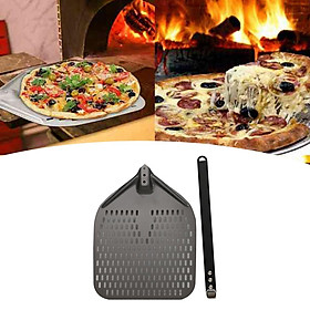 Hình ảnh Review Aluminum Metal Pizza Peel for Easy Storage, Gourmet Luxury Pizza Paddle for Baking Homemade Pizza Bread