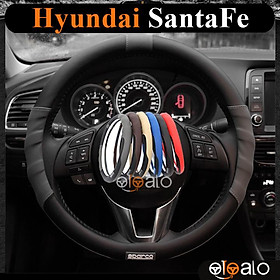 Bọc vô lăng da PU dành cho xe Hyundai Santafe cao cấp SPAR - OTOALO