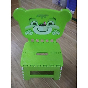 Mua Ghế xếp nhựa hình gấu các cỡ 34 x 24 x 46 2 cm