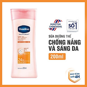 Sữa Dưỡng Thể Trắng Da Chống Nắng Và Ô Nhiễm Môi Trường Vaseline SPF 24 PA ++ (200ml)